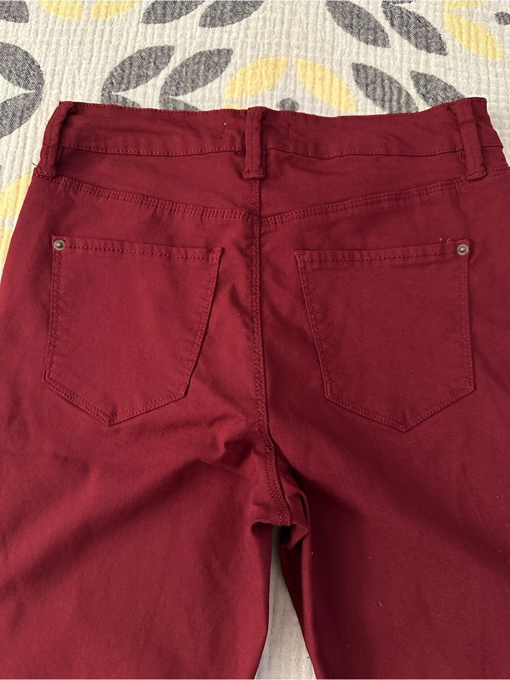YMI Burgundy High-Rise Skinny Ankle Pants - Picture 9 of 10